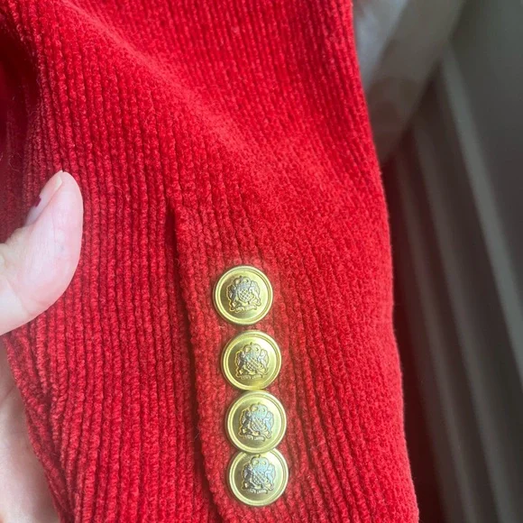 Ralph Lauren Red Blazer with Gold Accents and ensignia size small - Picture 4 of 11
